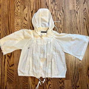 Nicholas K Small While Silk Hooded Shirt